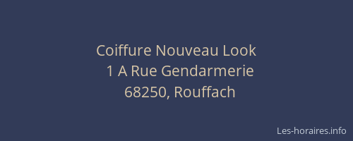 Coiffure Nouveau Look
