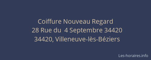 Coiffure Nouveau Regard