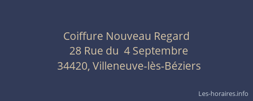 Coiffure Nouveau Regard