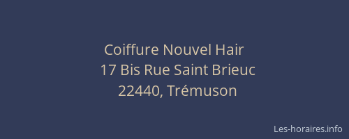 Coiffure Nouvel Hair