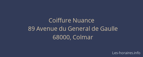 Coiffure Nuance