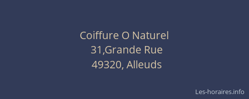 Coiffure O Naturel