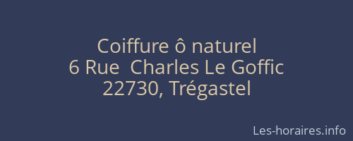 Coiffure ô naturel
