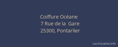 Coiffure Oc&eacute;ane