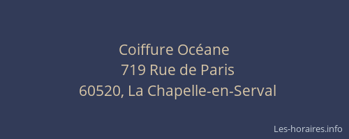Coiffure Oc&eacute;ane