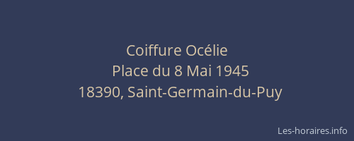 Coiffure Oc&eacute;lie