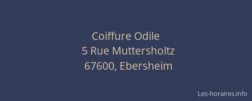 Coiffure Odile