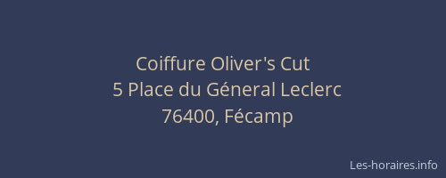 Coiffure Oliver's Cut