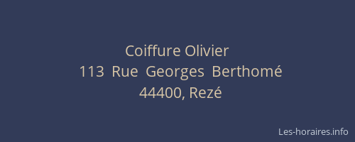 Coiffure Olivier
