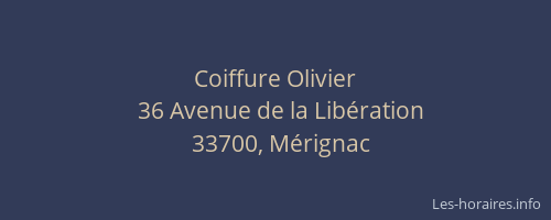 Coiffure Olivier