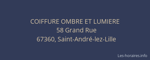 COIFFURE OMBRE ET LUMIERE