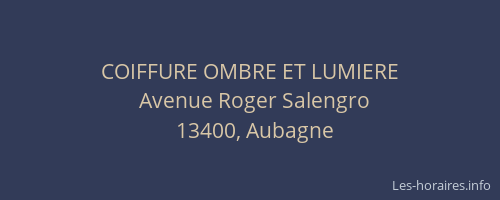 COIFFURE OMBRE ET LUMIERE