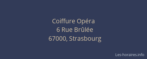 Coiffure Opéra