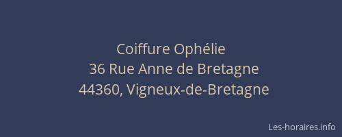 Coiffure Ophélie