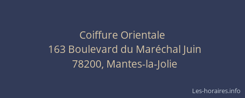 Coiffure Orientale