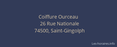 Coiffure Ourceau