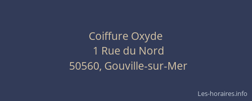 Coiffure Oxyde