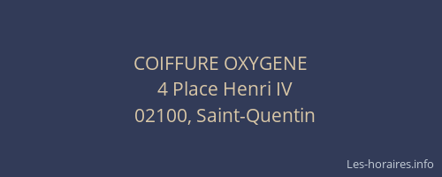 COIFFURE OXYGENE