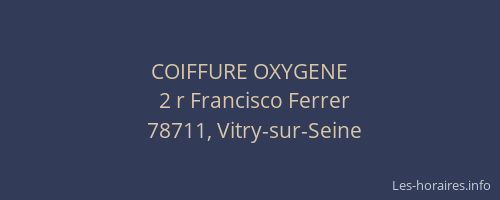 COIFFURE OXYGENE