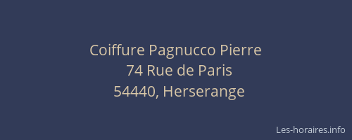 Coiffure Pagnucco Pierre