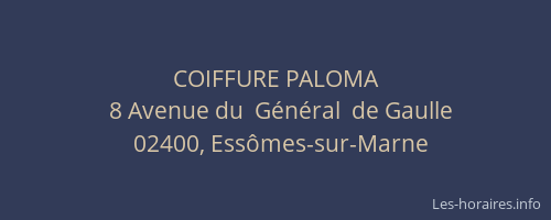 COIFFURE PALOMA