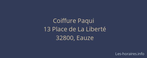 Coiffure Paqui
