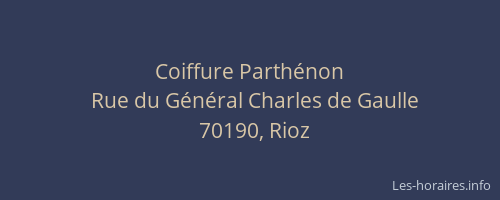 Coiffure Parthénon