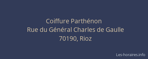 Coiffure Parth&eacute;non