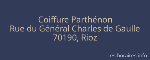 Coiffure Parthénon