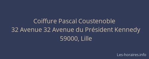 Coiffure Pascal Coustenoble