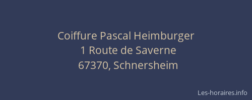 Coiffure Pascal Heimburger