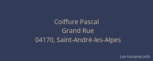 Coiffure Pascal