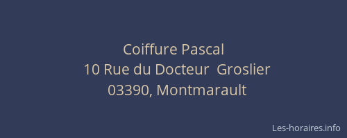 Coiffure Pascal
