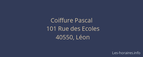 Coiffure Pascal