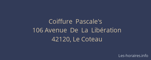 Coiffure  Pascale's