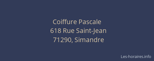 Coiffure Pascale