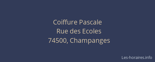 Coiffure Pascale