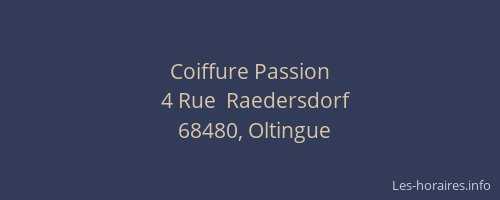 Coiffure Passion