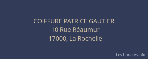 COIFFURE PATRICE GAUTIER