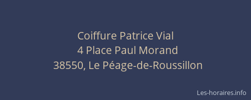 Coiffure Patrice Vial