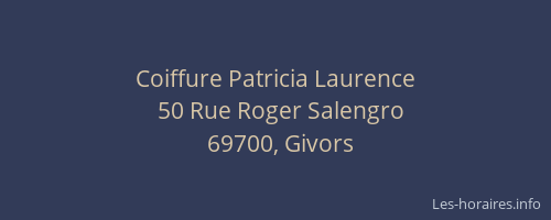 Coiffure Patricia Laurence