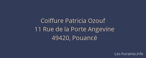 Coiffure Patricia Ozouf