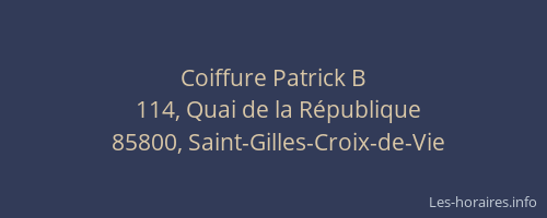 Coiffure Patrick B