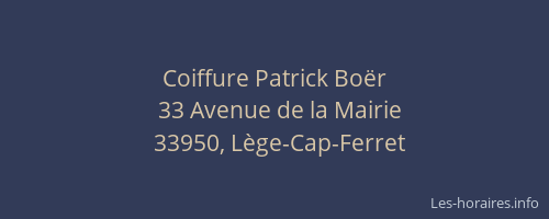 Coiffure Patrick Boër
