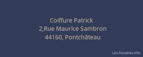 Coiffure Patrick