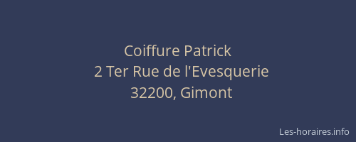 Coiffure Patrick