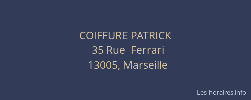 COIFFURE PATRICK
