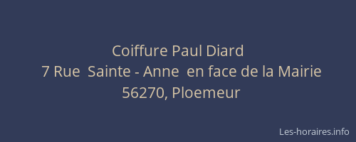 Coiffure Paul Diard