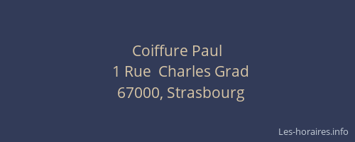 Coiffure Paul