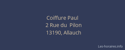 Coiffure Paul